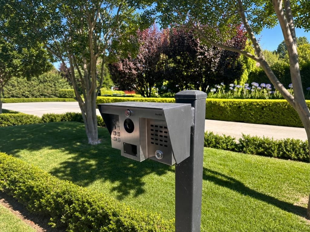 After — new DoorBird video intercom installed by NorCal Automatic Gates